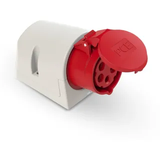 PCE CEE-Wandsteckdose 32A 5-polig IP44 400V rot/grau