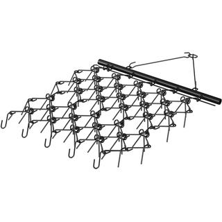 VEVOR Traktor Wiesenegge 2000 x 1210 mm Wiesenschleppe aus 4 mm dickem Q235-Stahl Feldegge mit 69x 10 cm Langen Zinken Egge 100 mm Durchmesser der Anhängerkupplung Stahlkettenegge Rasenschleppe