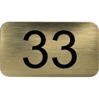 Türschild Nummernschild selbstklebend gold metallic - 33