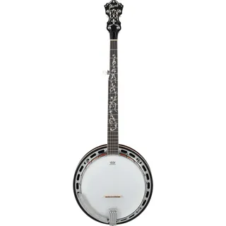 IBANEZ fünfsaitiges Banjo mit Mahagonikorpus - inkl. floralen Applikationen auf der Armauflage und als Griffbrettinlays (B200)