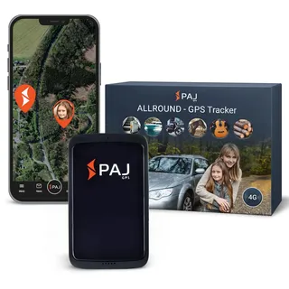 PAJ GPS - Allround Finder 4G - GPS-Tracker für Auto, Motorrad, Fahrzeuge, Kinder, Senioren & Demenz - Sprachnachrichten - Echtzeit-Ortungsgerät mit SOS-Notrufknopf - bis 60 Tage Akkulaufzeit