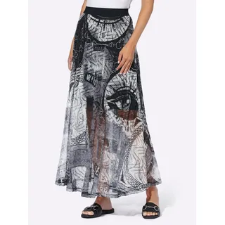 Heine Meshrock in weiß-schwarz-bedruckt | Gr.: 36