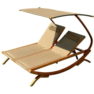 ASS Altenburger Doppel Sonnenliege Tulum 156 x 60 x 0 cm Bronze