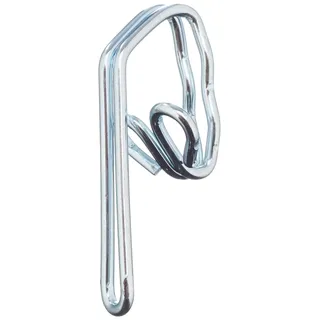 Merriway Gardinenhaken Metall Verzinkt 28 x 11 mm, 100 Stück, Rostbeständige Vorhanghaken für Ringe & Schienen, Hochwertige Metallhaken zur Fensterdekoration, Langlebiges Gardinenzubehör (BZP)