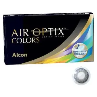 AirOptix Kontaktlinsen Colors Gray, +/-0,0, Monatslinsen, weich, BC 8,6mm, DIA 14,2mm, 2 Stück