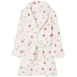 vertbaudet Morgenmantel Mädchen Morgenmantel HAPPY, Polyester weiß 98/104