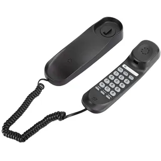 PUSOKEI Wand-/Desktop-Telefon, wandmontierbares Telefon mit hoher Anrufqualität für Hotelzimmer Familienaufzug Badezimmer, stabile Eigenschaften