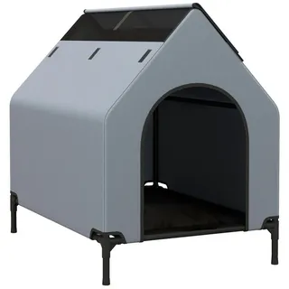 COSTWAY Hundehütte grau S