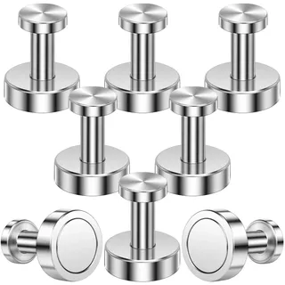 Wukong 8 Stück Magneten Starker Halt, 16×20mm Neodym Magnete für Magnettafel, Whiteboard Magnete Pinnwand, Silwy Magnet für Schule, Kühlschrank und Büro