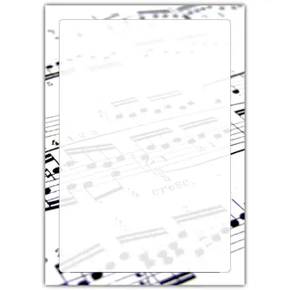 Musik Motiv Briefpapier (MPA-5195, DIN A4, 100 Blatt) Motivpapier Noten Notenpapier Notenschlüssel