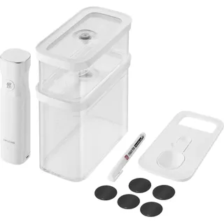 Zwilling Cube Vakuum Starter Set, Vakuumiergerät, Transparent, Weiss