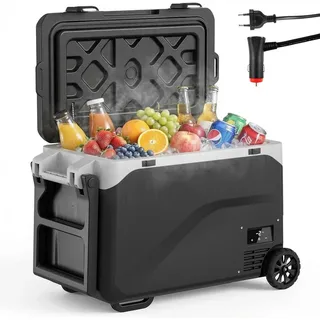 TLGREEN Kühlbox Kompressor Kühlbox, MAX/ECO Modus, Camping Kühlschrank, 42 l, lektrische Gefrierbox bis -20°C,Auto Kühlschrank 12V 24V DC&AC 100-240V