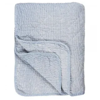 ib laursen Plaid 120 x 180 cm Blau/Weiß