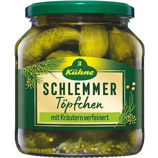 Kühne Gemüsekonserve, Kühne Schlemmertöpfchen Cornichons mit Käutern verfeinert 580ml