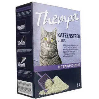 Thempa Katzenstreu Ultra mit Babypuderduft 6 L  Katzenstreu