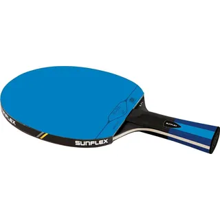 Sunflex Sunflex® Color COMP B45 Tischtennisschläger | Wettkampfschläger | konkaver Griff | ITTF zertifizierter Blauer Belag | für Profis & Vereinsspieler