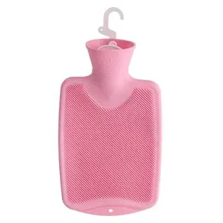 Fashy Wärmflasche Doppellamelle, 6401, 0,8 Liter, rosa, aus PVC