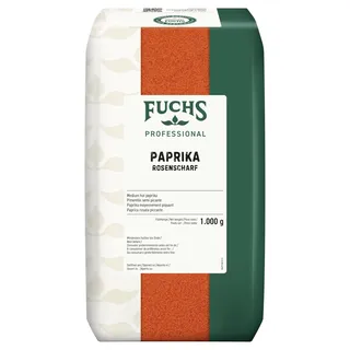 Fuchs Professional - Paprika rosenscharf | 1 kg im großen Beutel | Scharfes Gewürz für Gulasch und Schaschlik | Für Großverbraucher und Gastronomie