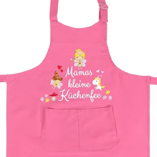 WANDKINGS Kinderschürze Mamas kleine Küchenfee - Wähle Farbe - PINK