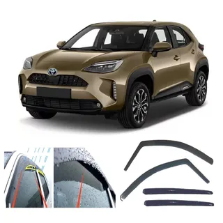 4 x Windabweiser für Toyota Yaris Cross Hybrid 2020 2021 2022 2023 2024 2025 In-Channel Type