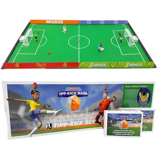 BURI Tischfußballspiel Tipp-Kick Mania Spieleset Migros Tischfußball Kicker Spieler Spieleset