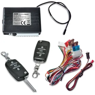 JOM Car Parts & Car Parts GmbH Keyless Open, Funkfernbedienung für vorhandene Original-Zentralverriegelung, universal, mit 2 Klappschlüssel