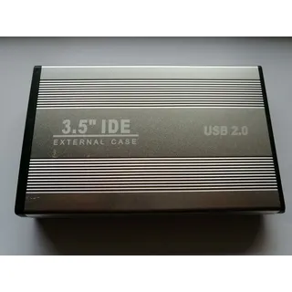 Festplattengehäuse 3,5 ZOLL EXTERN IDE - HDD FESTPLATTE GEHÄUSE USB 2.0 SILBER