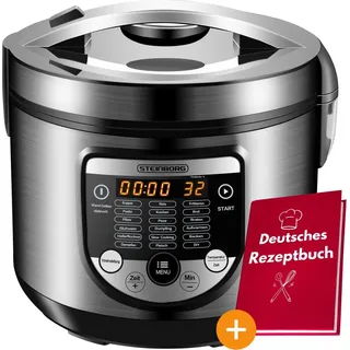 Steinborg digitaler Multikocher 5L Edelstahl 900W inkl. Rezeptbuch