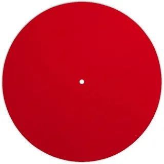 Next Ferry Slipmat - Rot - Filz Plattenspieler Matte 30 cm (12 Zoll) - DJ Plattentellerauflage 2,5 mm für Plattenspieler & Turntables - bedruckt in Deutschland