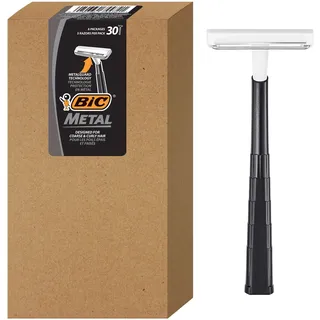 BIC Bic Metal Herren-Einwegrasierer, Einzelklinge, 30 Stück (6 Packungen mit je 5 Rasierern), 30 Stück