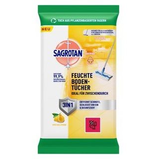 SAGROTAN® 3IN1 Feuchte Bodentücher sonstige Fasern, 15 Tücher