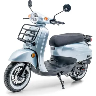 Motorroller 50 ccm Burnout Luna Silber 45 km/h