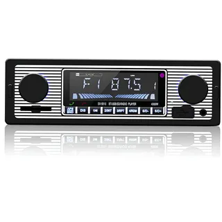 Classic Car Stereo Bluetooth Car Radio 2 Knob Single Din 60WX4 FM Freisprecheinrichtung Autoradio Oldtimer MP3 AUX USB U-Disk Audio mit Fernbedienung