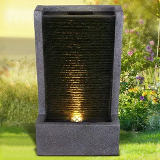 Gartenbrunnen Brunnen Zierbrunnen Zimmerbrunnen Springbrunnen Brunnen 230V Wasserfall Wasserspiel für Garten, Gartenteich, Terrasse