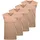 Unterhemden 4er Pack Shirt Baumwolle V-Ausschnitt einfarbig Beige L