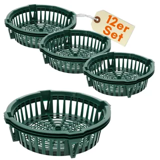 GarPet 12x Pflanzkörbe für Blumenzwiebeln Pflanzkorb Blumenzwiebeln Pflanzkörbe für Tulpen Zwiebelpflanzschale Herbstpflanzung Blumenzwiebelschale 30 cm