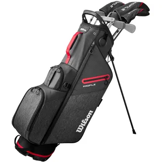 Wilson Profile Complete Golfschläger-Set, Für Starke Schwünge, Graphit-Konstruktion, Linkshänder, Rot/Schwarz/Silber, Standardgröße