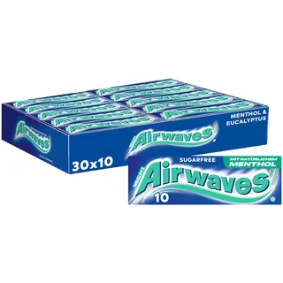 Airwaves MENTHOL & EUKALYPTUS Kaugummis 30 x 10 St. Dragees
