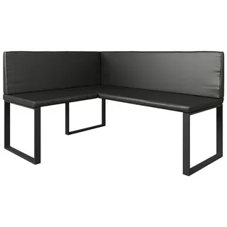 Vicco Sitzbank, Esszimmer-eckbank Ravon, Schwarz, 120 x 150 cm