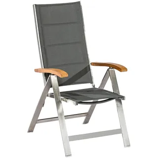 Merxx Ferrara Sessel 62 x 101,5 x 116,5 cm grau klappbar