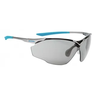Alpina Splinter Shield VL Sportbrille (127 titan/cyan, Scheibe: Varioflex black (S2-3))