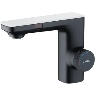 Auralum Max Waschtischarmatur Automatik Infrarot IR Sensor Waschbecken Wasserhahn Mischbatterie schwarz