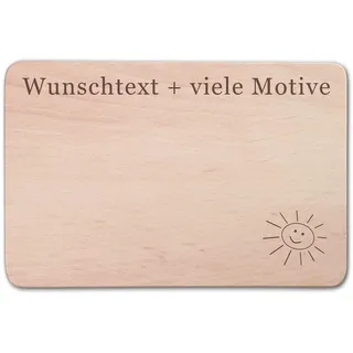 Schneidebrett Holz groß mit Gravur, Name + Motiv, Servierbrett, großes Frühstücksbrettchen, Küchenutensilien, Küchenbrett XXL