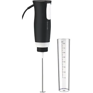 Rosenstein & Söhne Elektrischer Profi-Mini-Handmixer, Mixbecher-Aufsatz, 2 Stufen, 30 W