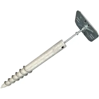 Hörmann EcoStar EcoStar Schraubfundament für: Euroline ESD 1 / 2 / 3 Gerätehäuser mit Satteldach,silber,