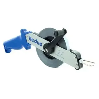Hedue Maßband X303, RB 1, 30m Stahlband, mit Kurbel und Nagelöse