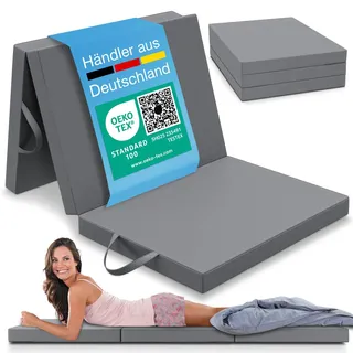 eloneo Klappmatratze Gästematratze, 90x200x8 cm, Grau