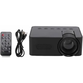 MiniProjektor, HD 1080P Augenschutz, Tragbarer Videoprojektor mit 4 Ω 2 W Lautsprecher, WiFi, Bluetooth, Heimkino Projektor für Decke, Gaming, Film, Draußen, Drinnen