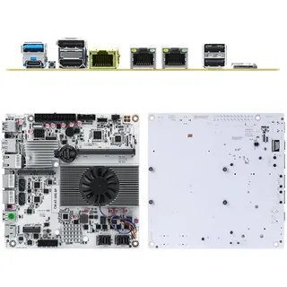 10GbE N150 N355 NAS Motherboard, 8 Bay mainboard mit CPU mit 10GbE RJ45, Mini ITX Mainboard in Weiß, 2X NVMe, Dual 2.5GbE LAN, M.2 WiFi, DDR5, USB-C, PCIe x1, NO RAM NO SSD (N150)