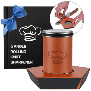 Rollschleifer Messerschärfer mit 5 Schleifwinkeln (12°, 15°, 17°, 19°, 22°)